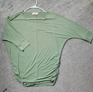 Long sleeve bathing dolman top zenana jenny boston